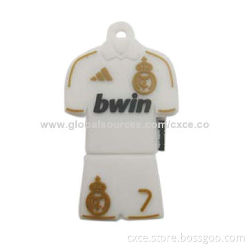 Custom USB Pen Drive with 256MB to 16GB Capacity, Soccer Shirt Style